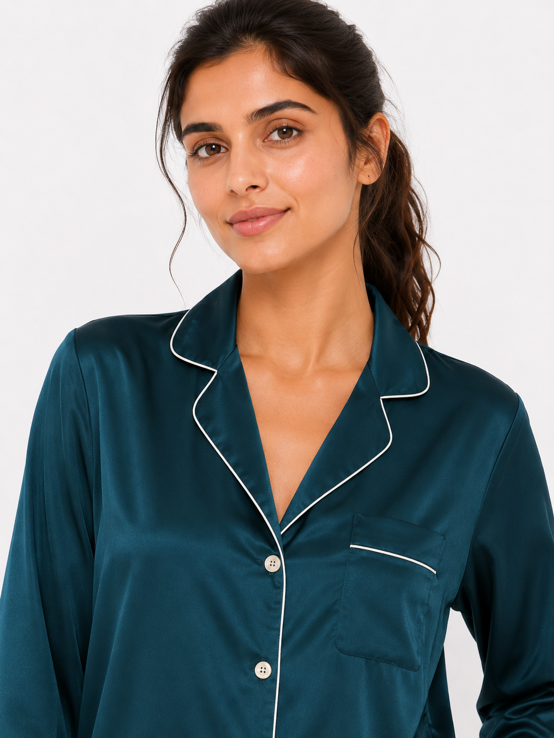 Pelagia Satin Classic Pajama Set