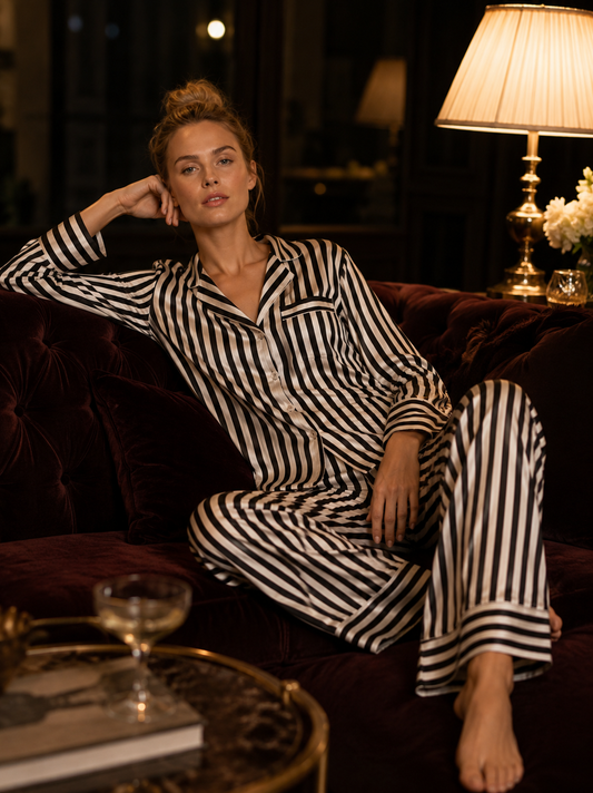 Éclipse Satin Classic Pajama Set