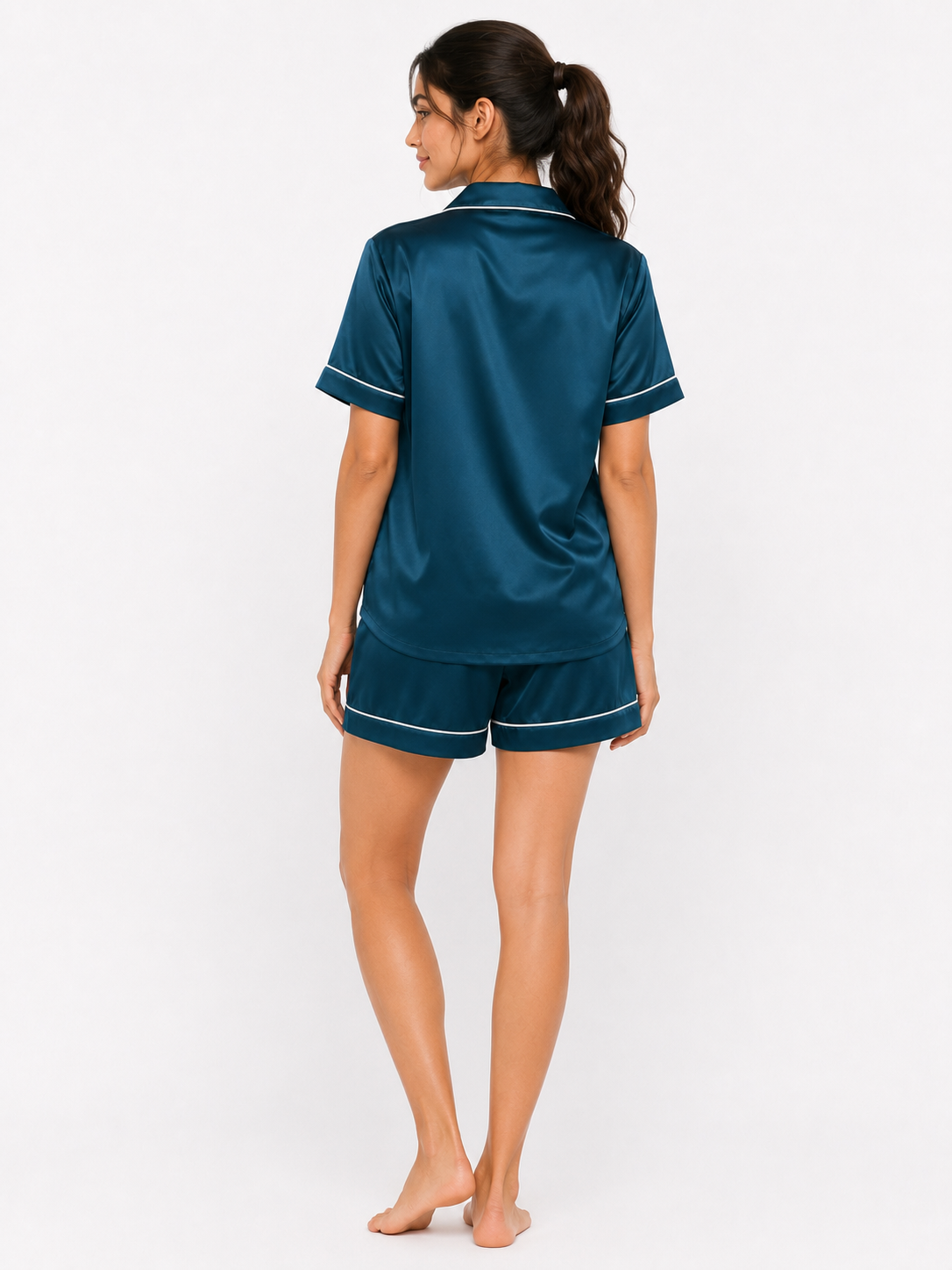 Pelagia Satin Shorts Set
