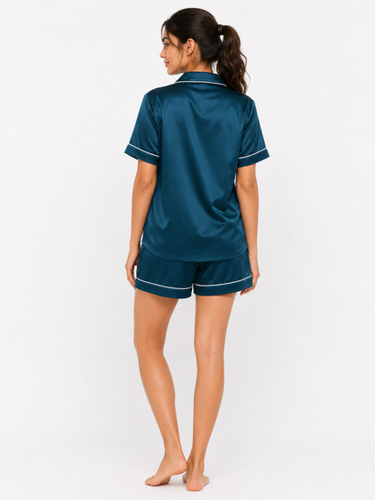 Pelagia Satin Shorts Set