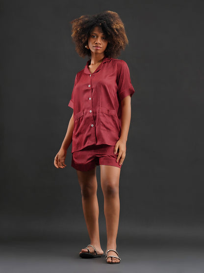 Velvet Heart Shorts Set