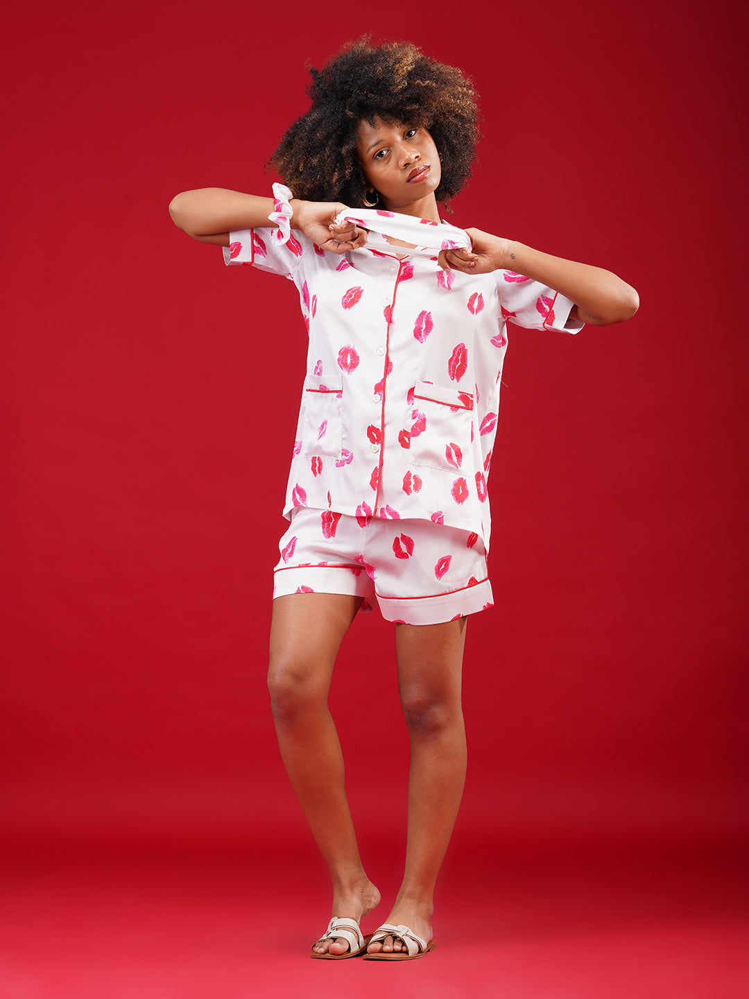 Kiss Kiss Shorts Set