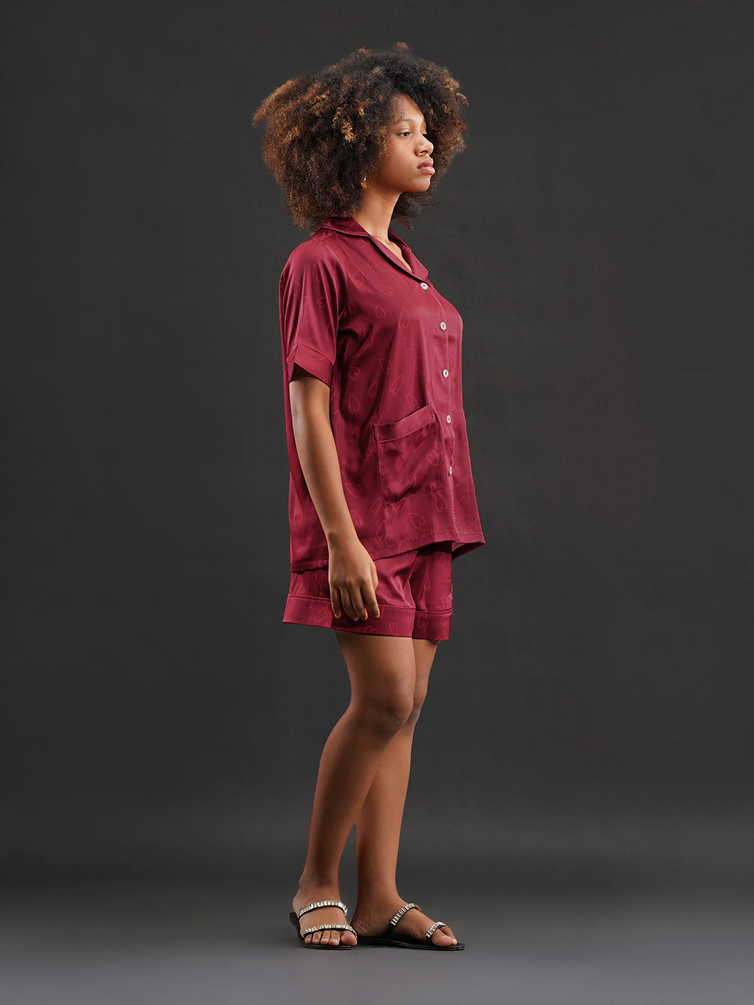 Velvet Heart Shorts Set