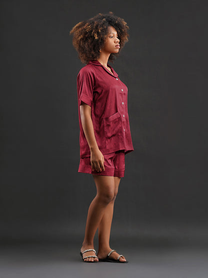 Velvet Heart Shorts Set