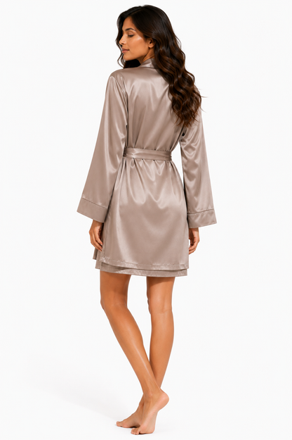 Taupe Satin Set